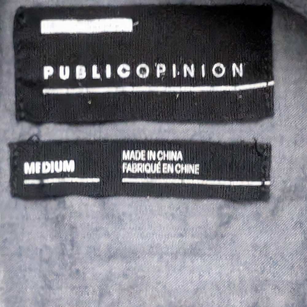 Public Opinion Button Down Short Sleeve Shirt, Medium - Picture 5 of 9